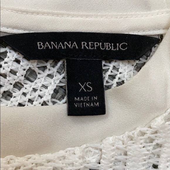 Banana Republic Cream Lace Top, Like New, Sz XS - Picture 4 of 4